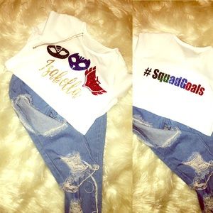 Custom made t-shirts.